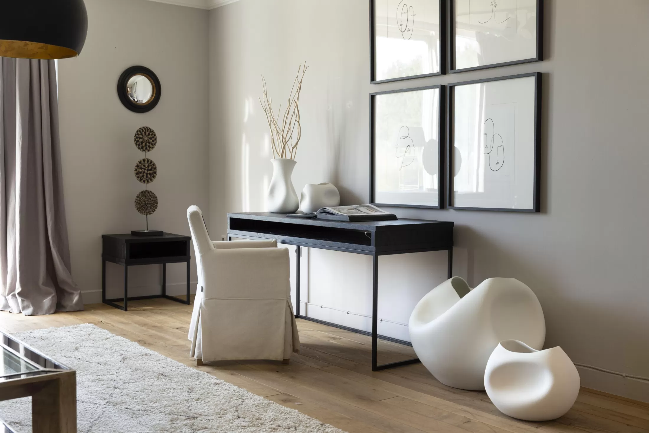 Flamant Bureaus | Armand, Bureau, Zwart Eiken En Metaal