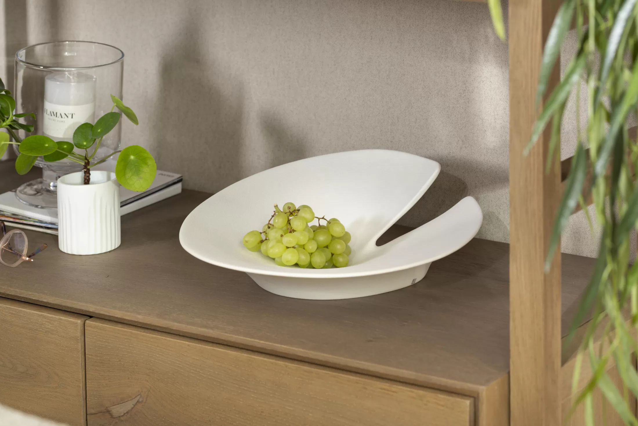 Flamant Decoratie | Ayla, Vaas, Glas, Wit, O8X9,5H