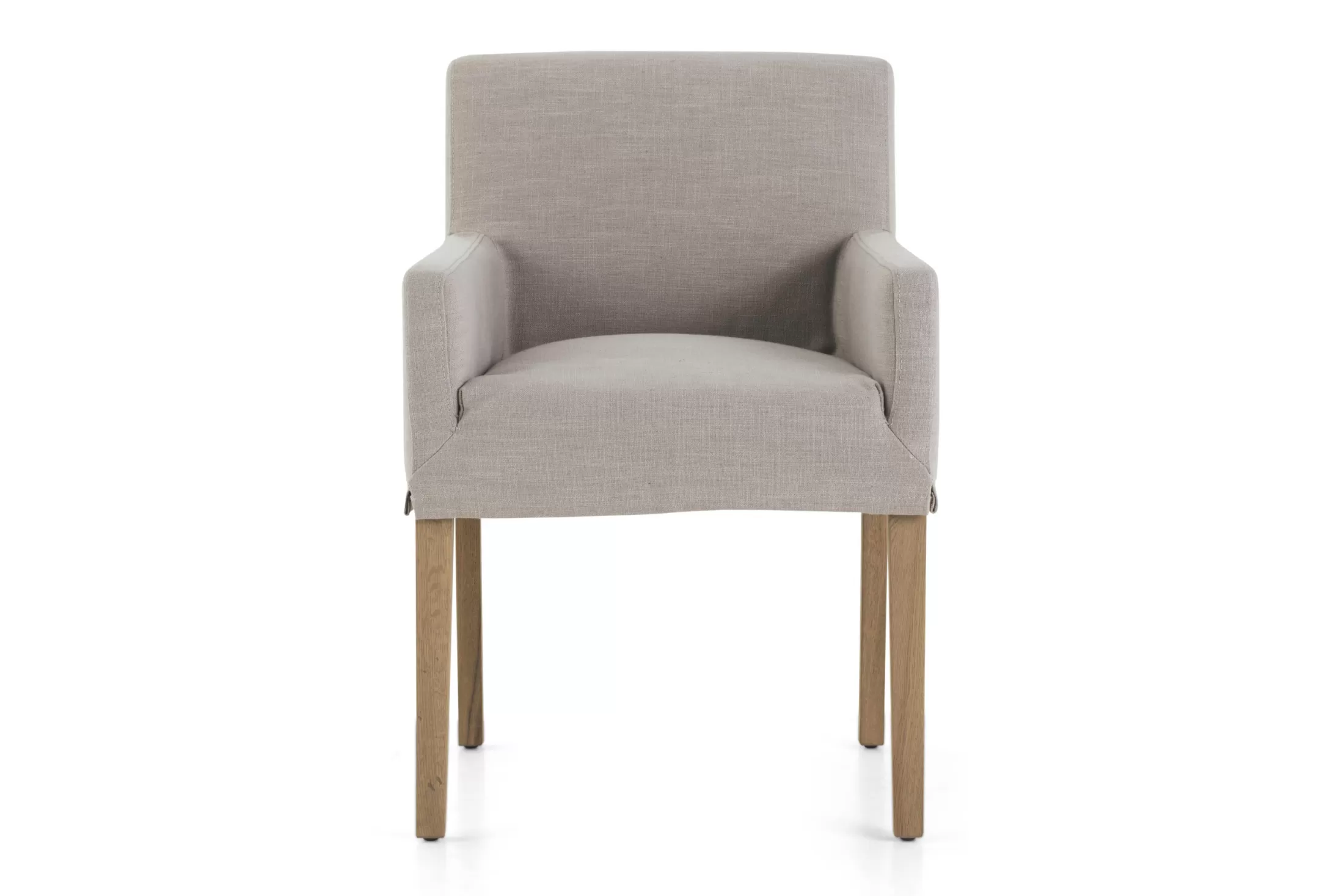 Flamant Stoelen | Billy, Fauteuil, Berken, Gebroken Wit Linnen