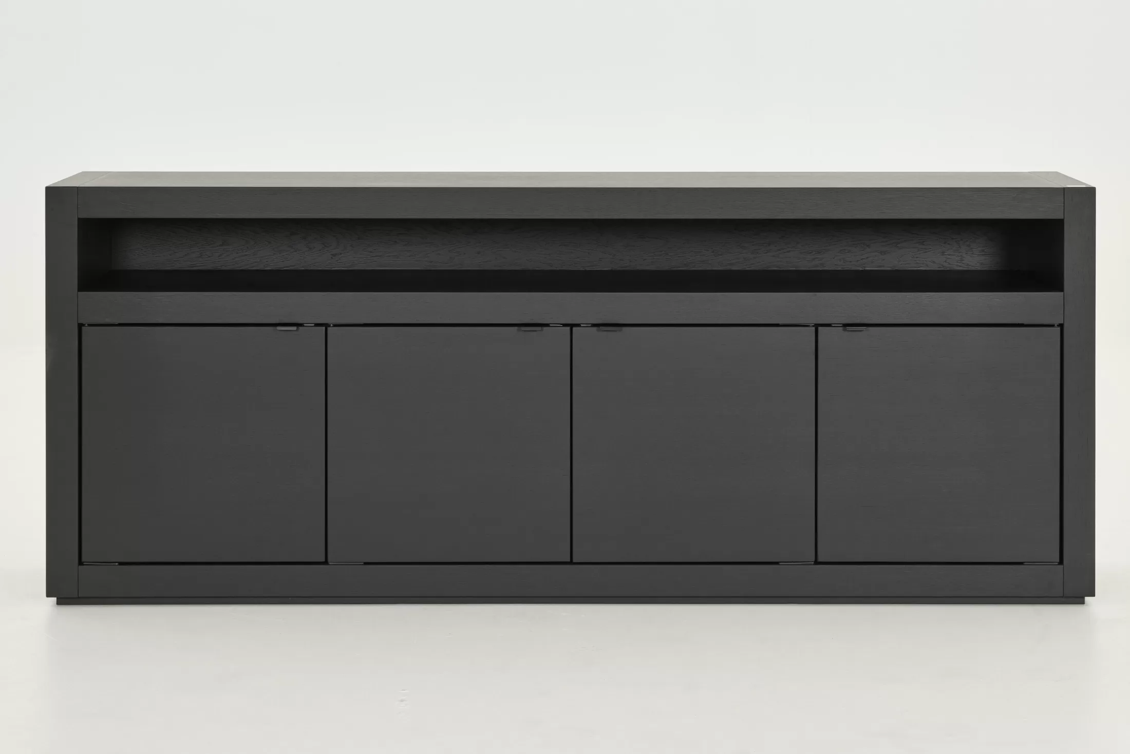Flamant Dressoirs | Bjorn, Dressoir, Zwart, 4 Deurs, Met Dimbare Led-Verlichting