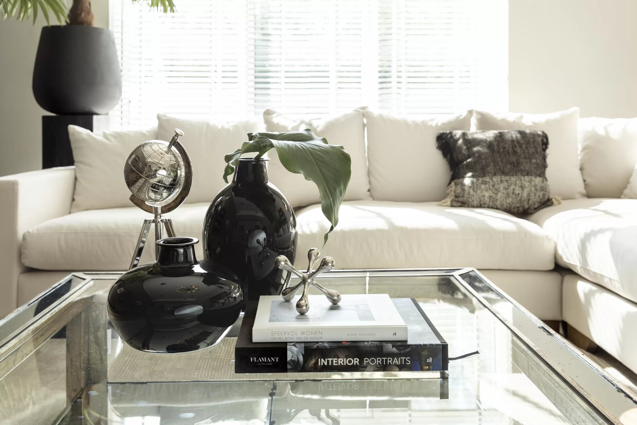 Flamant Decoratie | Chiaz, Vaas, Glas, Zwart