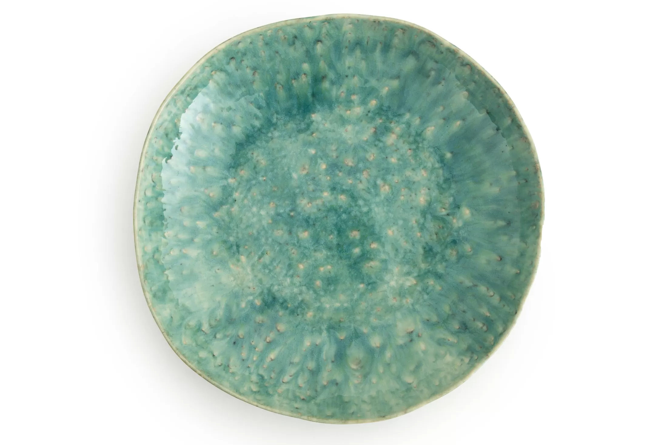 Flamant Borden, Borden En Kommen | Cresta, Serveerschaal, Keramiek, Turkoois, Rond, 37 Cm