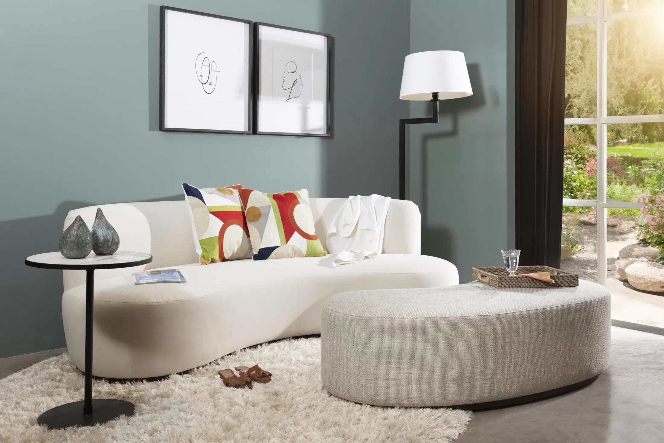 Flamant Banken | Daniel, Poef, Beige