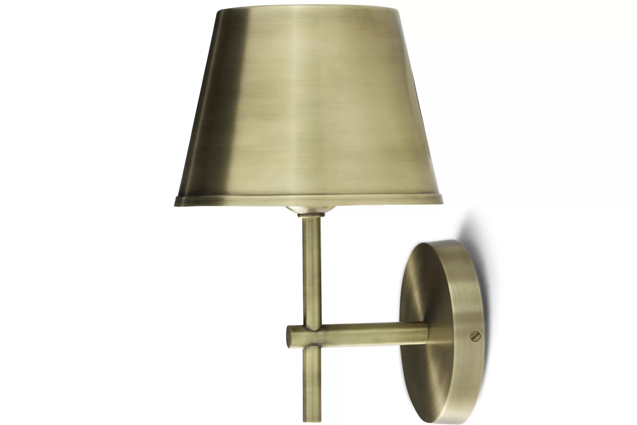 Flamant Verlichting | Itai, Wandlamp, Met Kap, Antiek Messing