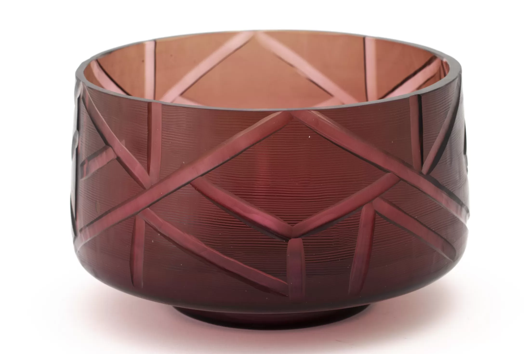 Flamant Decoratie | Jelger, Kom, Glas, Rook/Mauve, L