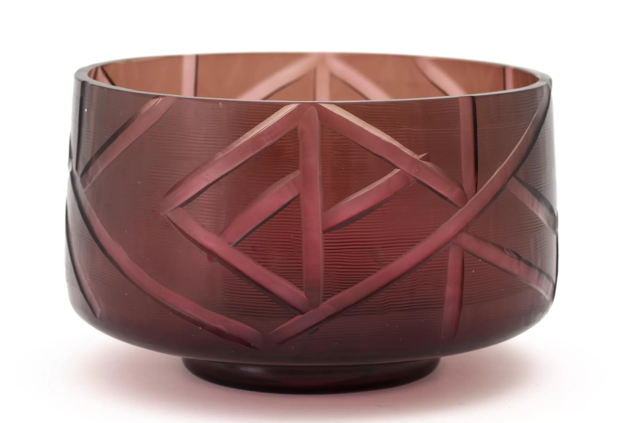 Flamant Decoratie | Jelger, Kom, Glas, Rook/Mauve, L