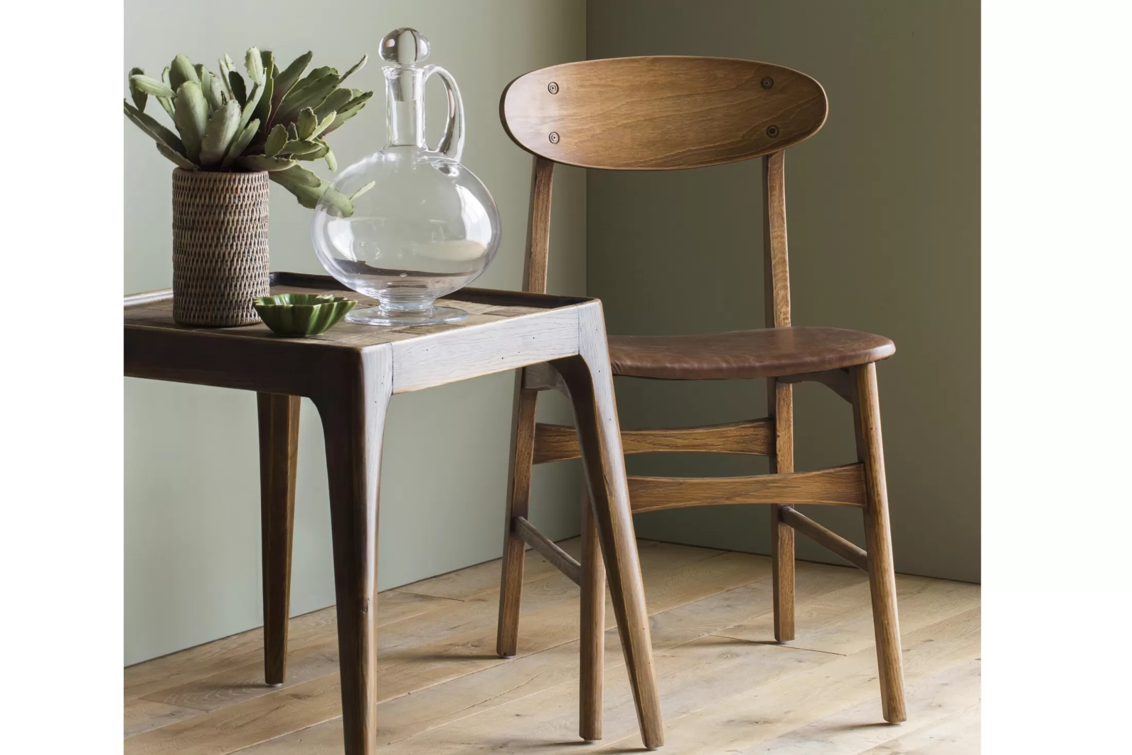 Flamant Stoelen | Joel, Stoel, Eiken En Leren Zitting