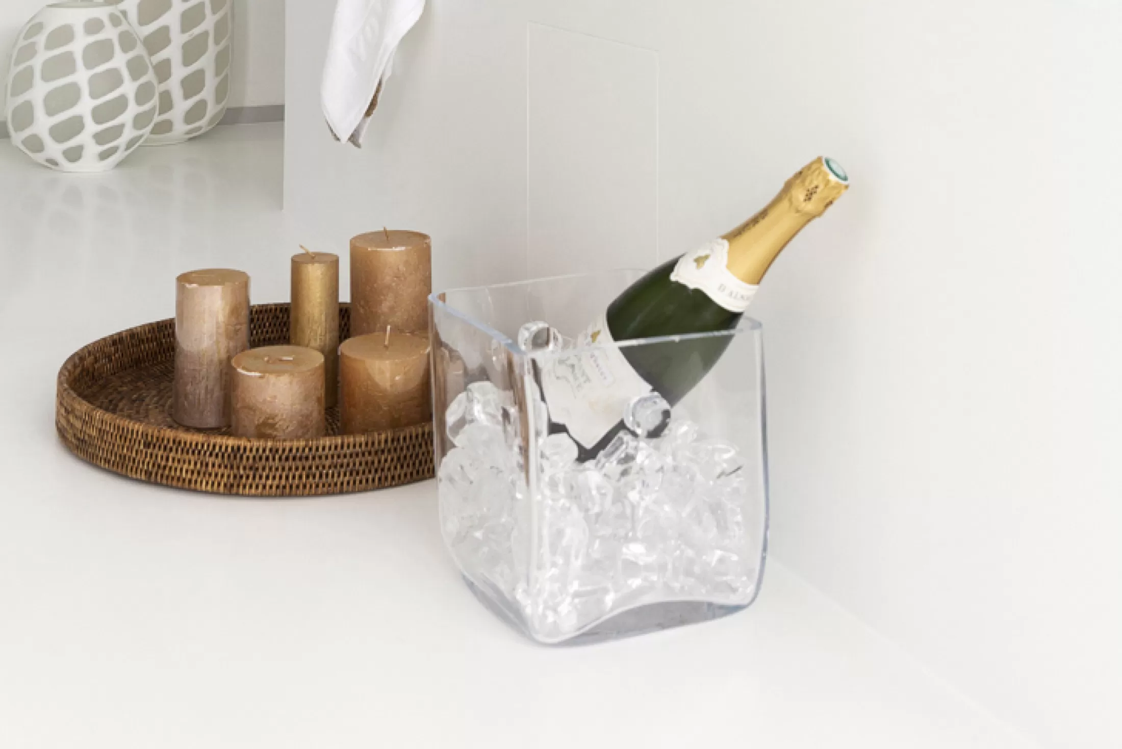 Flamant Accessoires | Lucy, Champagnekoeler, Glas, Vierkant