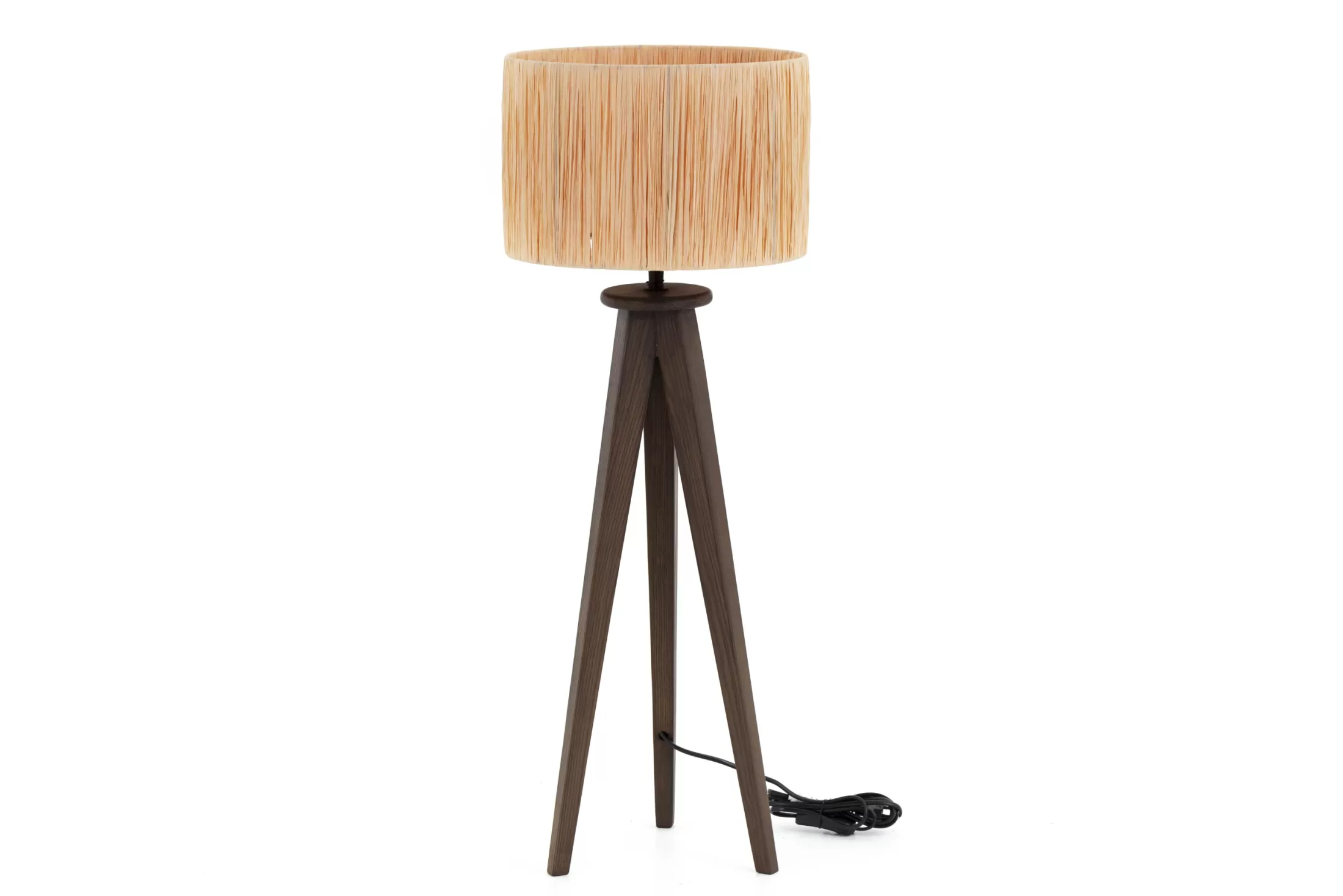Flamant Verlichting | Maeve, Tafellamp Met Kap, Hout En Raffia