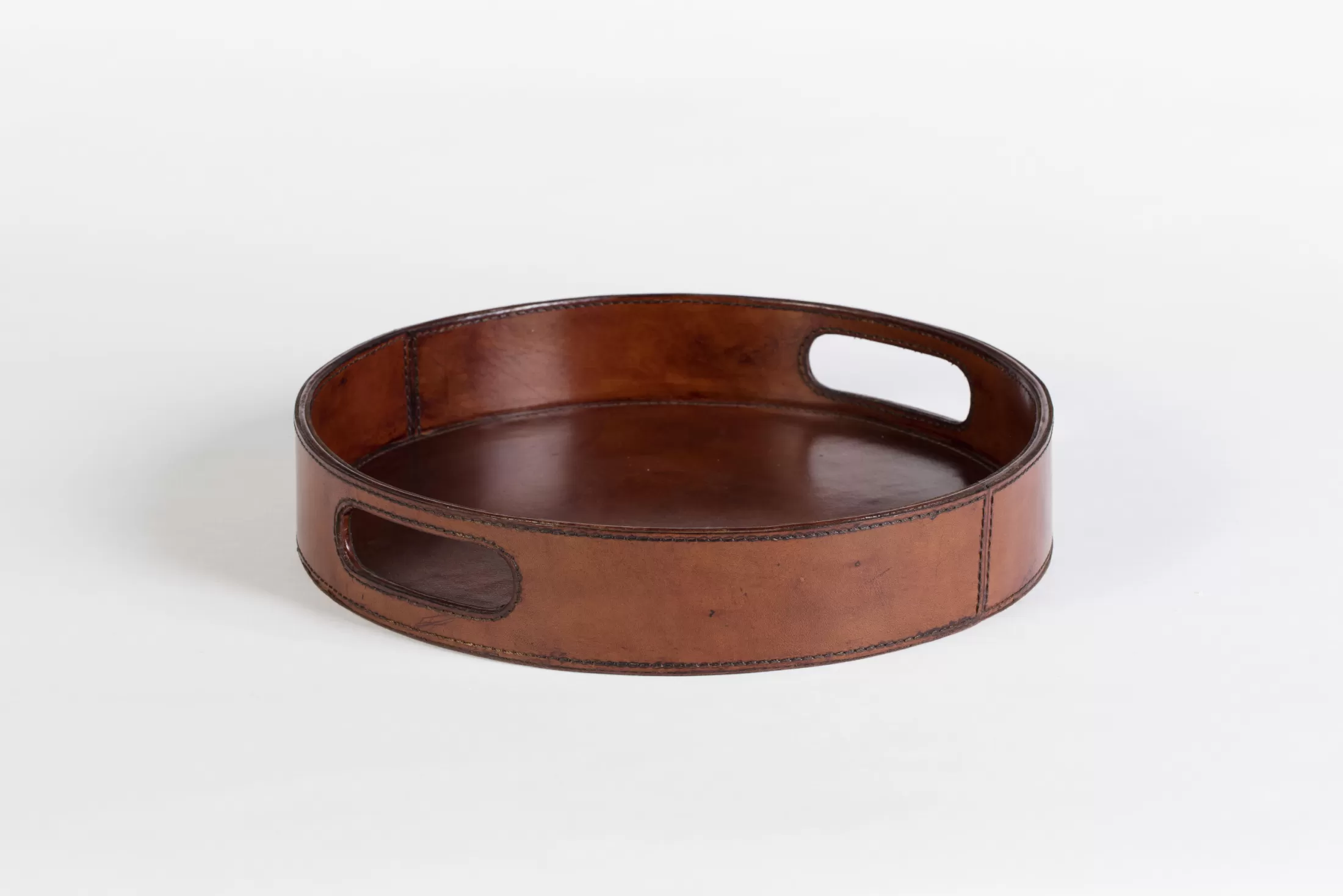 Flamant Accessoires | Manhattan, Dienblad, Bruin Leer, Rond