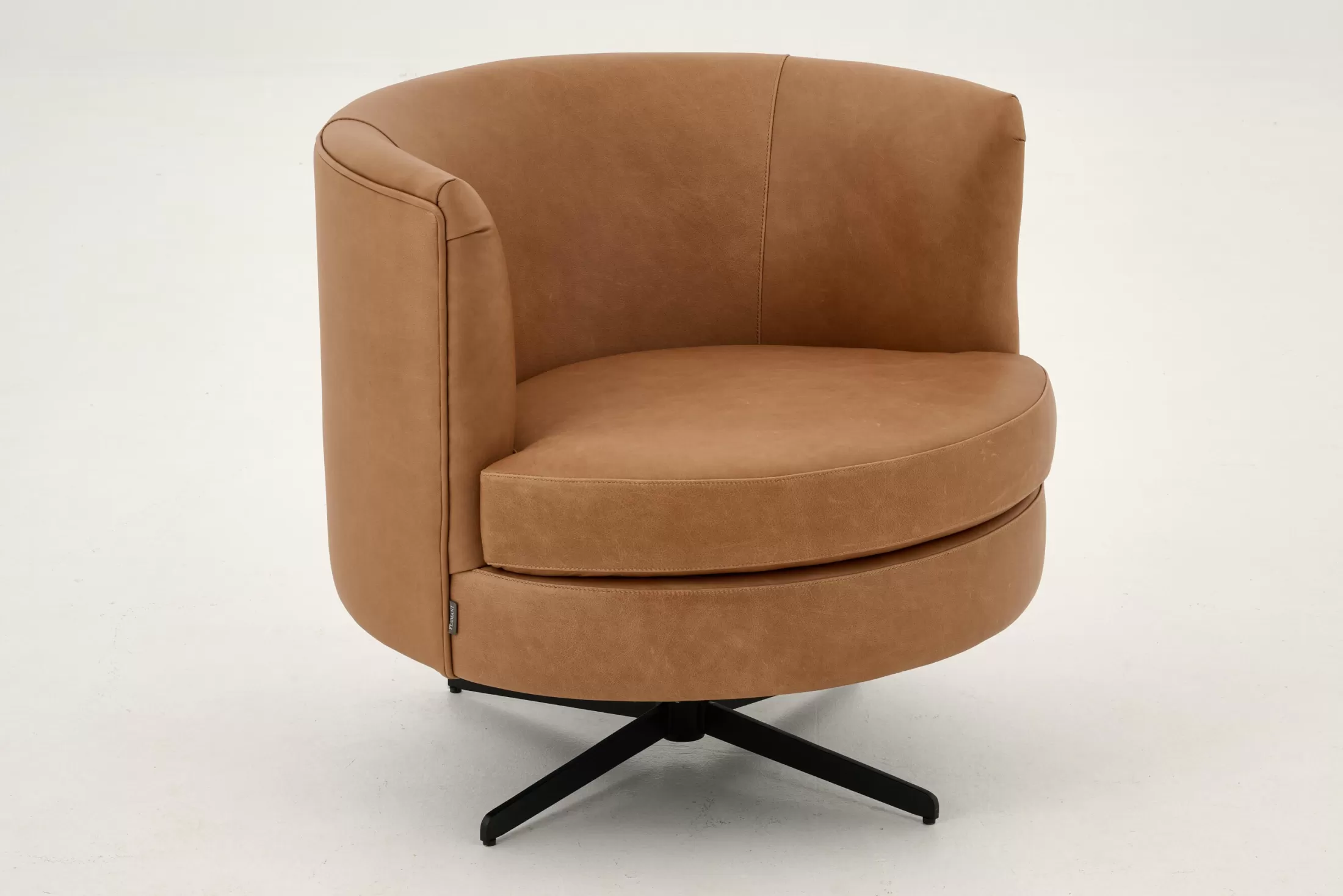 Flamant Banken | Marchetti, Fauteuil, Leer Cognoac, Draaibaar