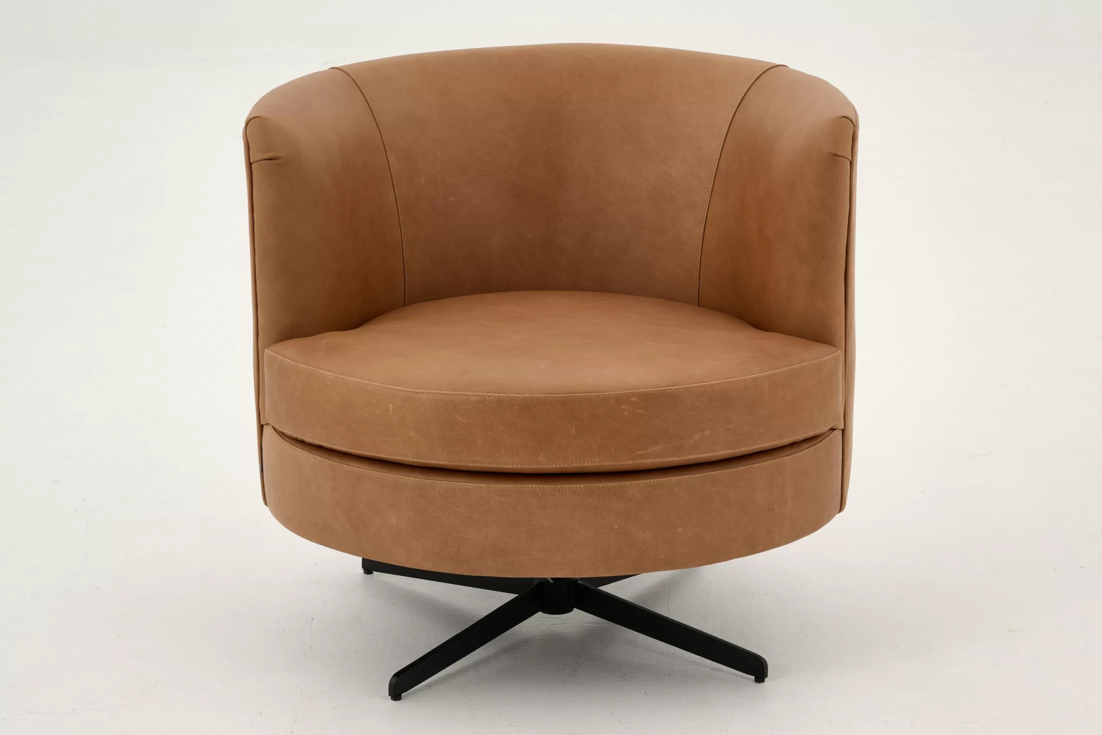 Flamant Banken | Marchetti, Fauteuil, Leer Cognoac, Draaibaar