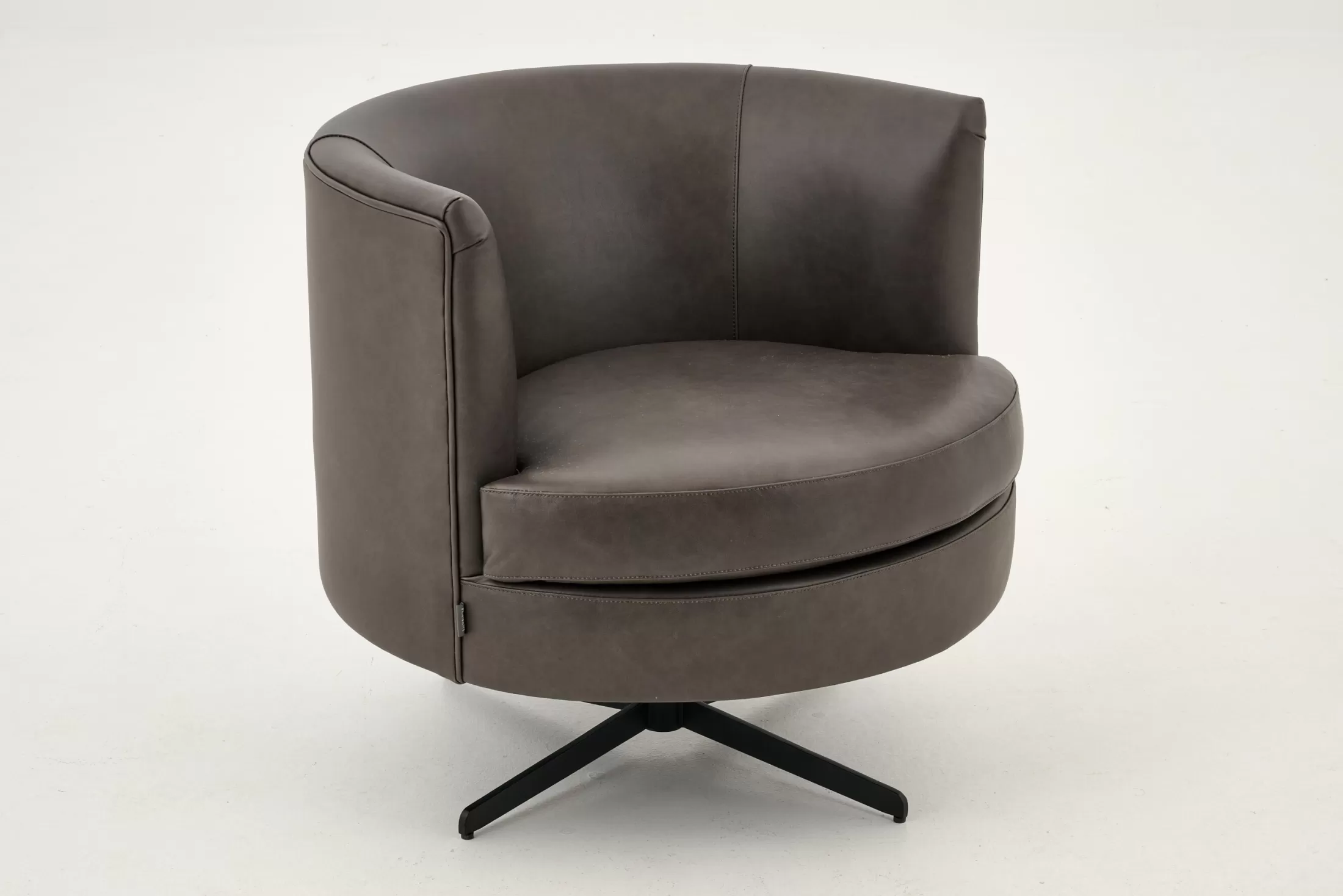Flamant Banken | Marchetti, Fauteuil, Leer Zwart, Draaibaar