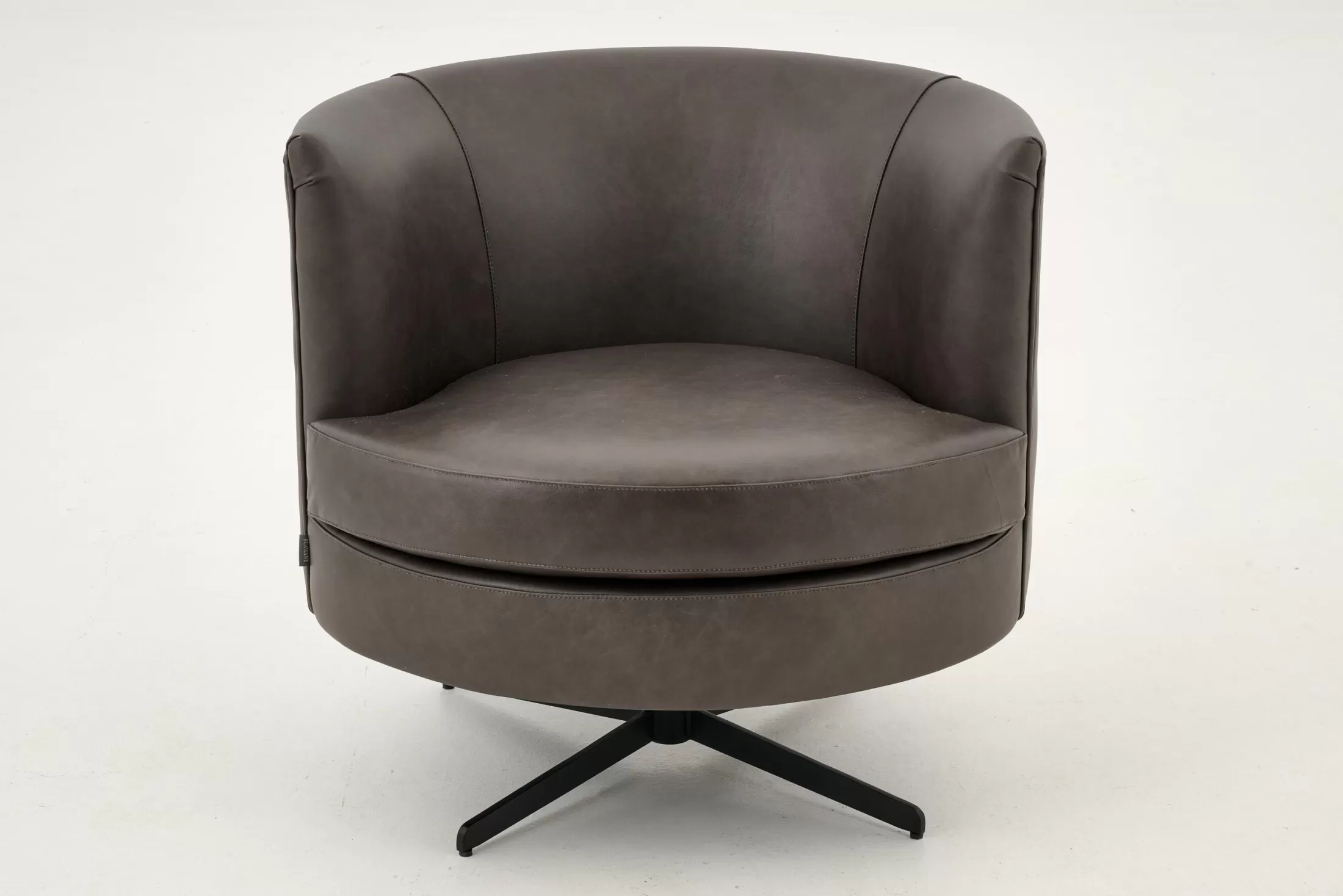 Flamant Banken | Marchetti, Fauteuil, Leer Zwart, Draaibaar
