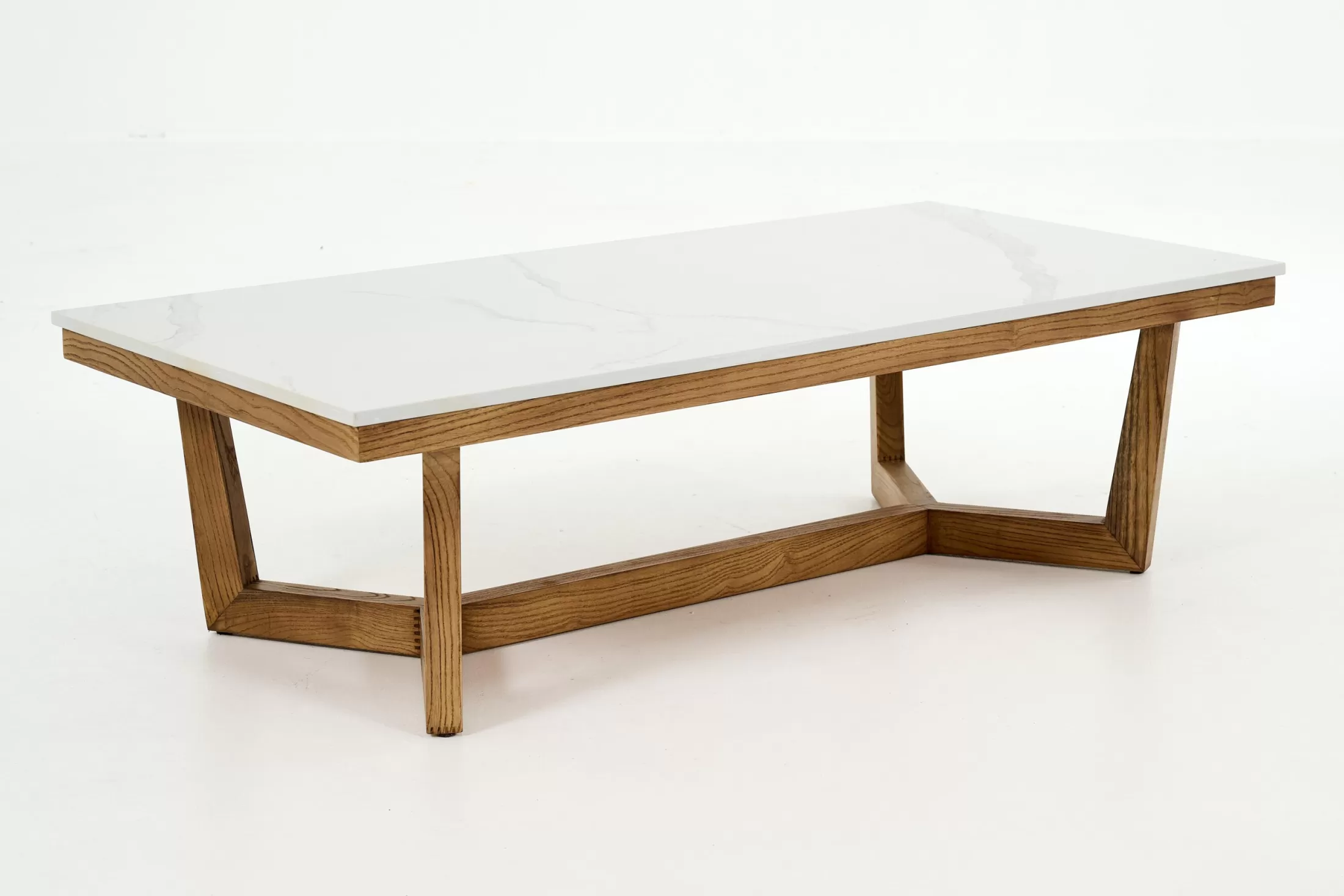 Flamant Koffie Tafels | Marnix, Salontafel, Eiken En Steen, 140X70