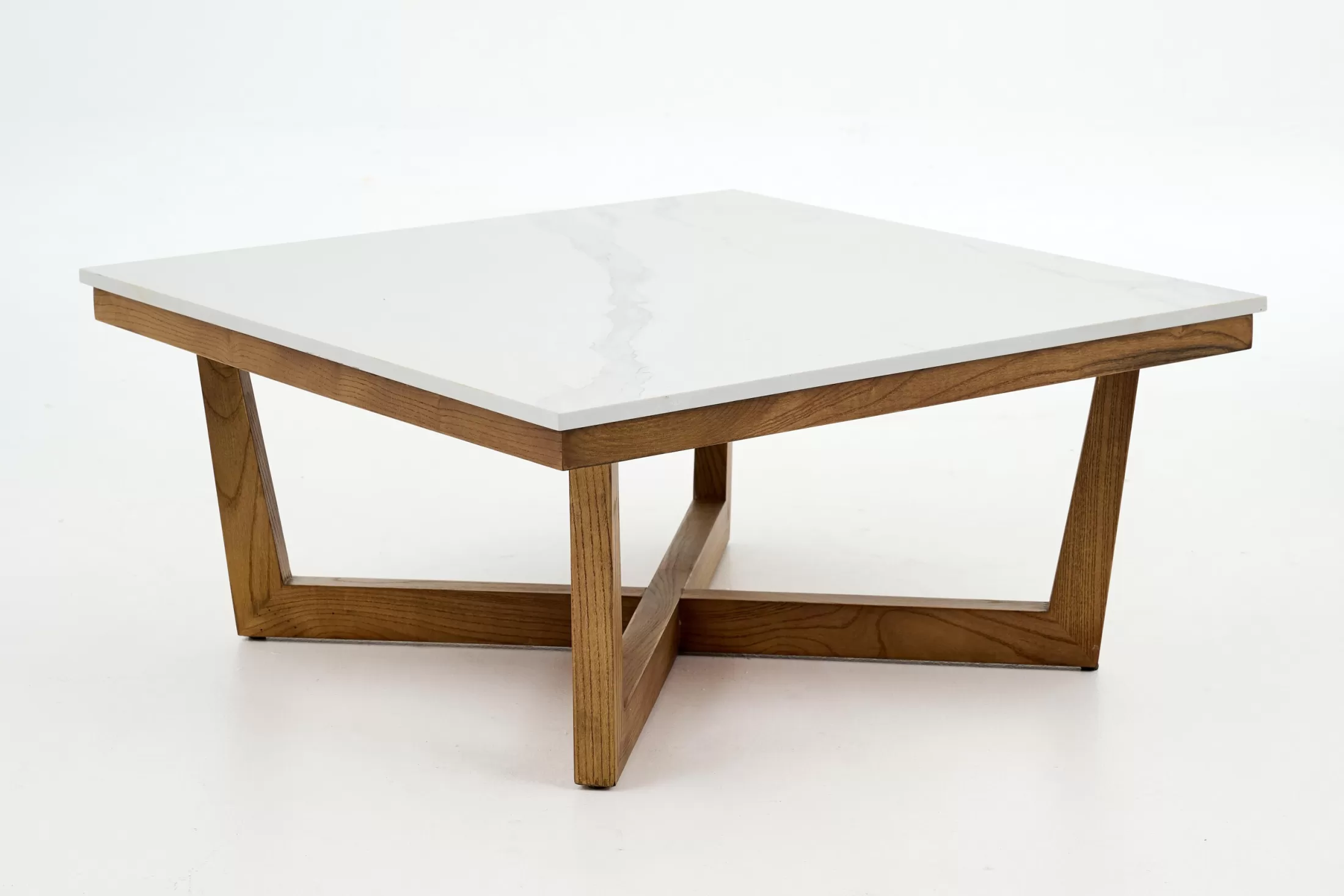 Flamant Koffie Tafels | Marnix, Salontafel, Eiken En Steen, 90X90