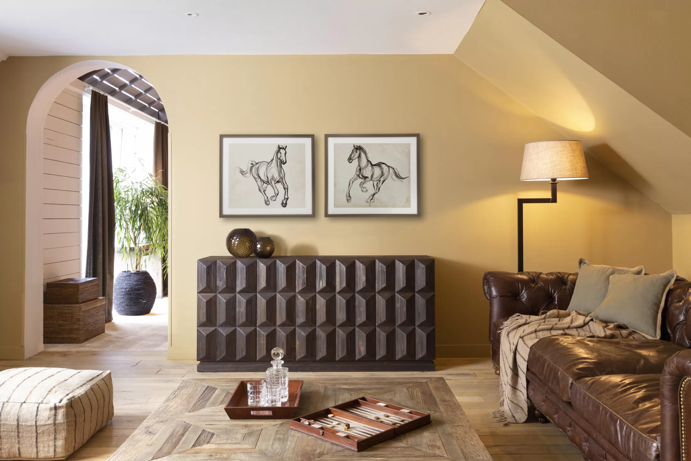 Flamant Verlichting | Martha, Staande Lamp, Bruin/Zwart, Messing