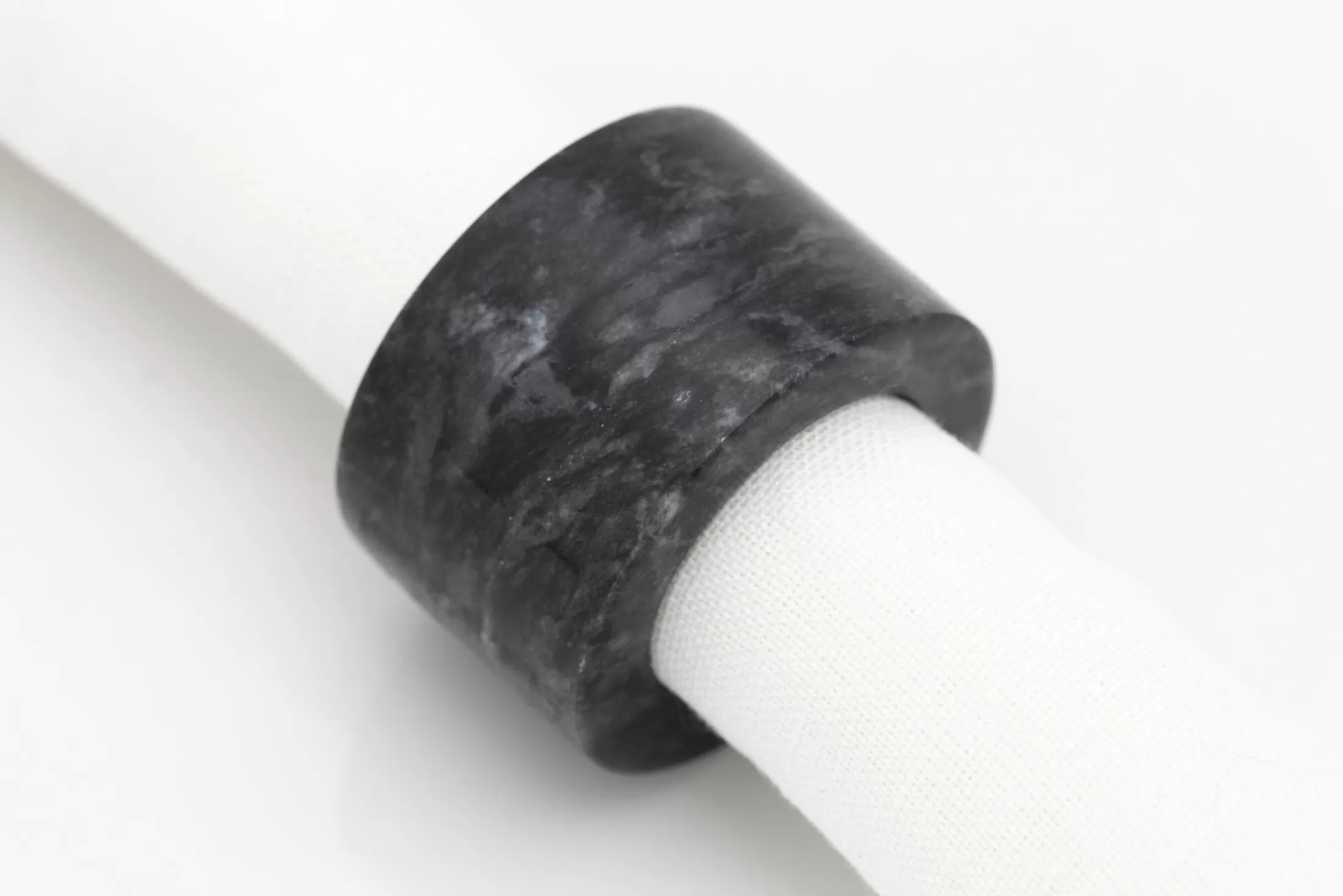 Flamant Accessoires | Maureen, Servetring, Marmer, Zwart