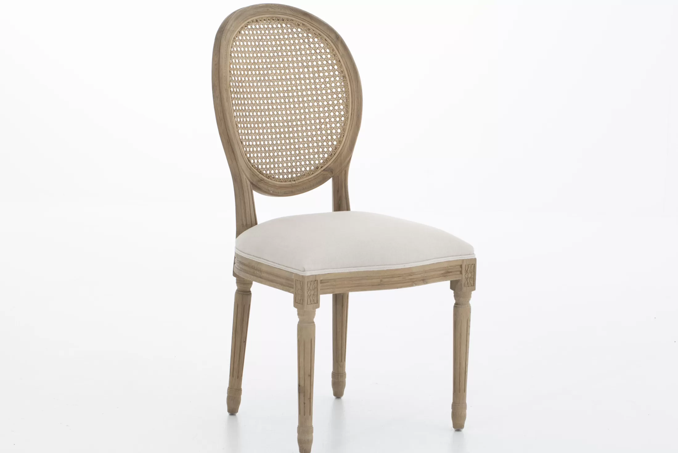Flamant Stoelen | Medy, Stoel, Eiken, Natuurlijk Linnen