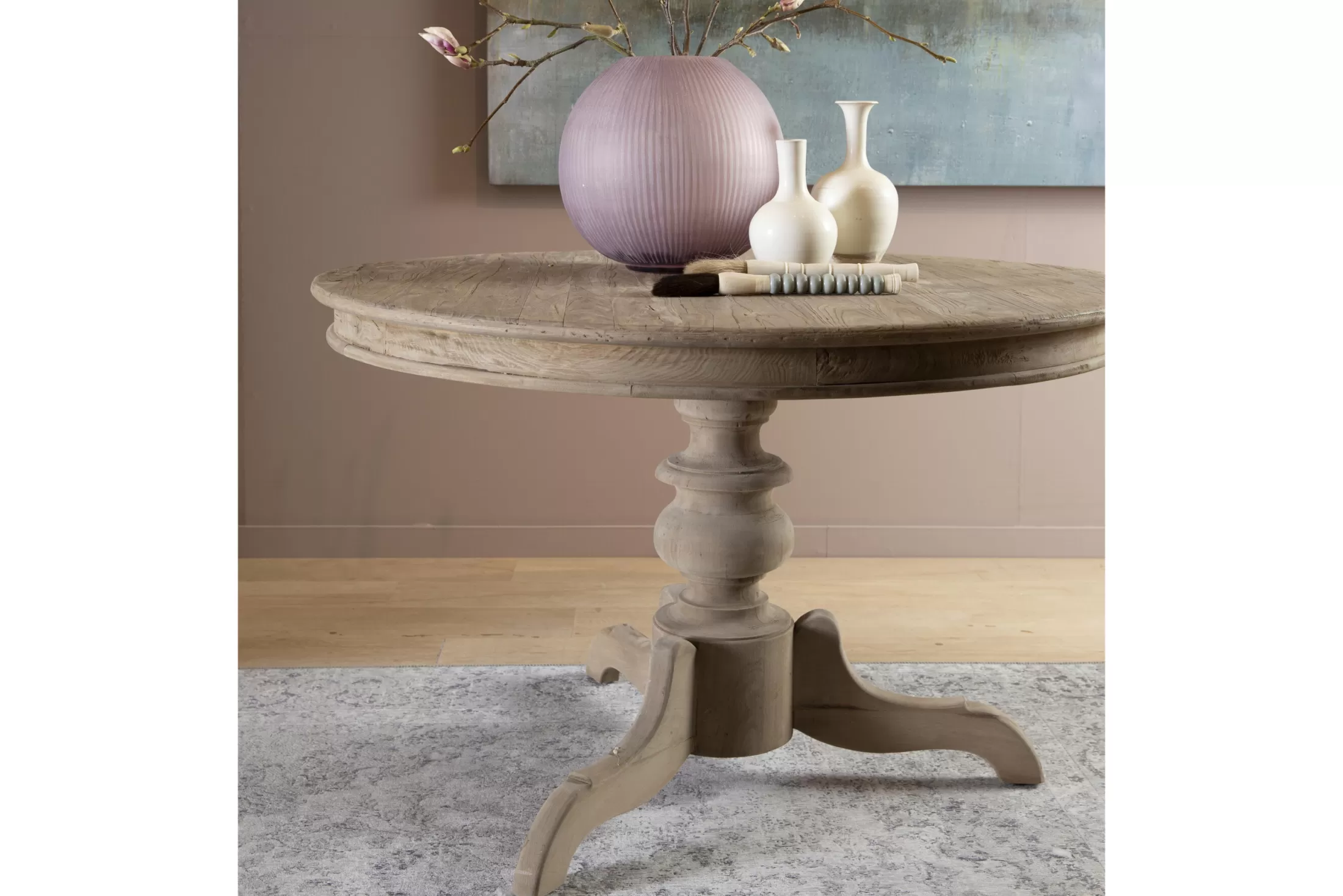 Flamant Eettafels | Milan, Eettafel, Rond, Gerecycled Hout, 120 Cm, Model 2