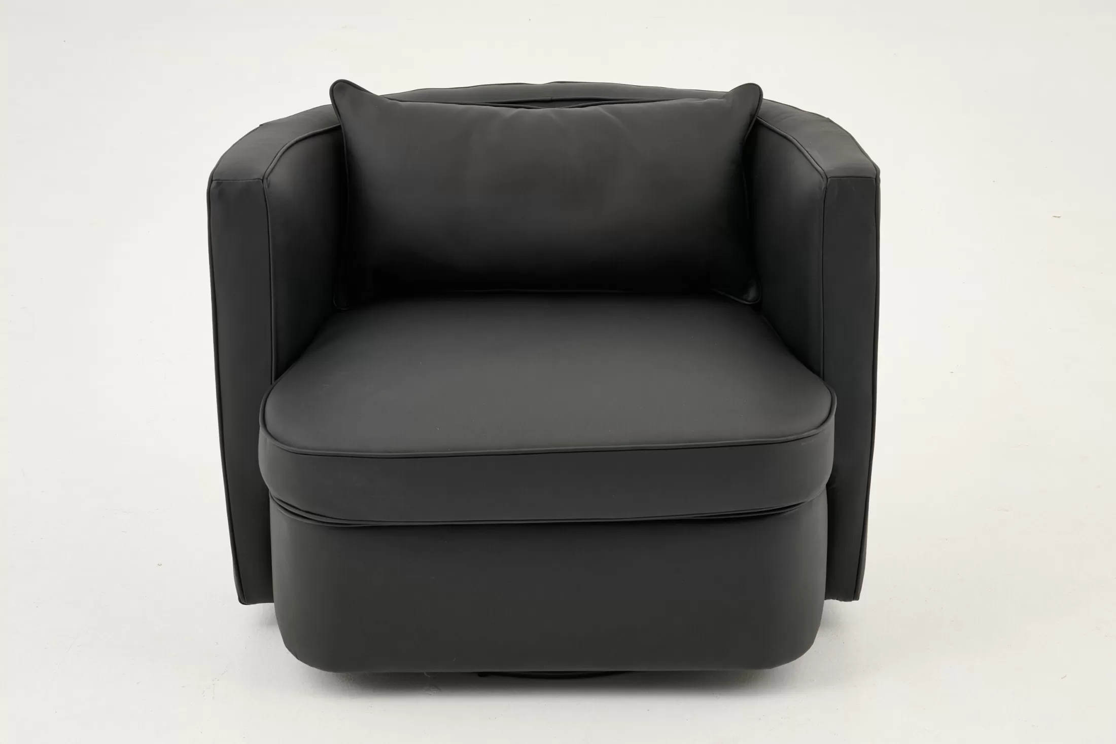 Flamant Banken | Nelia, Fauteuil, Leer Zwart, Draaibaar