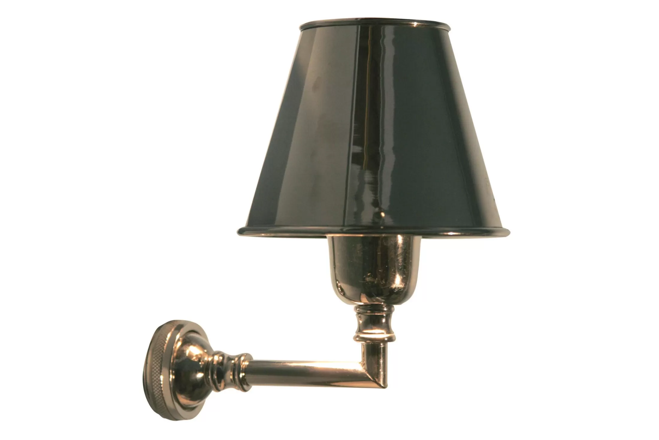 Flamant Verlichting | Nina, Wandlamp, Met Kap, Messing En Nikkel