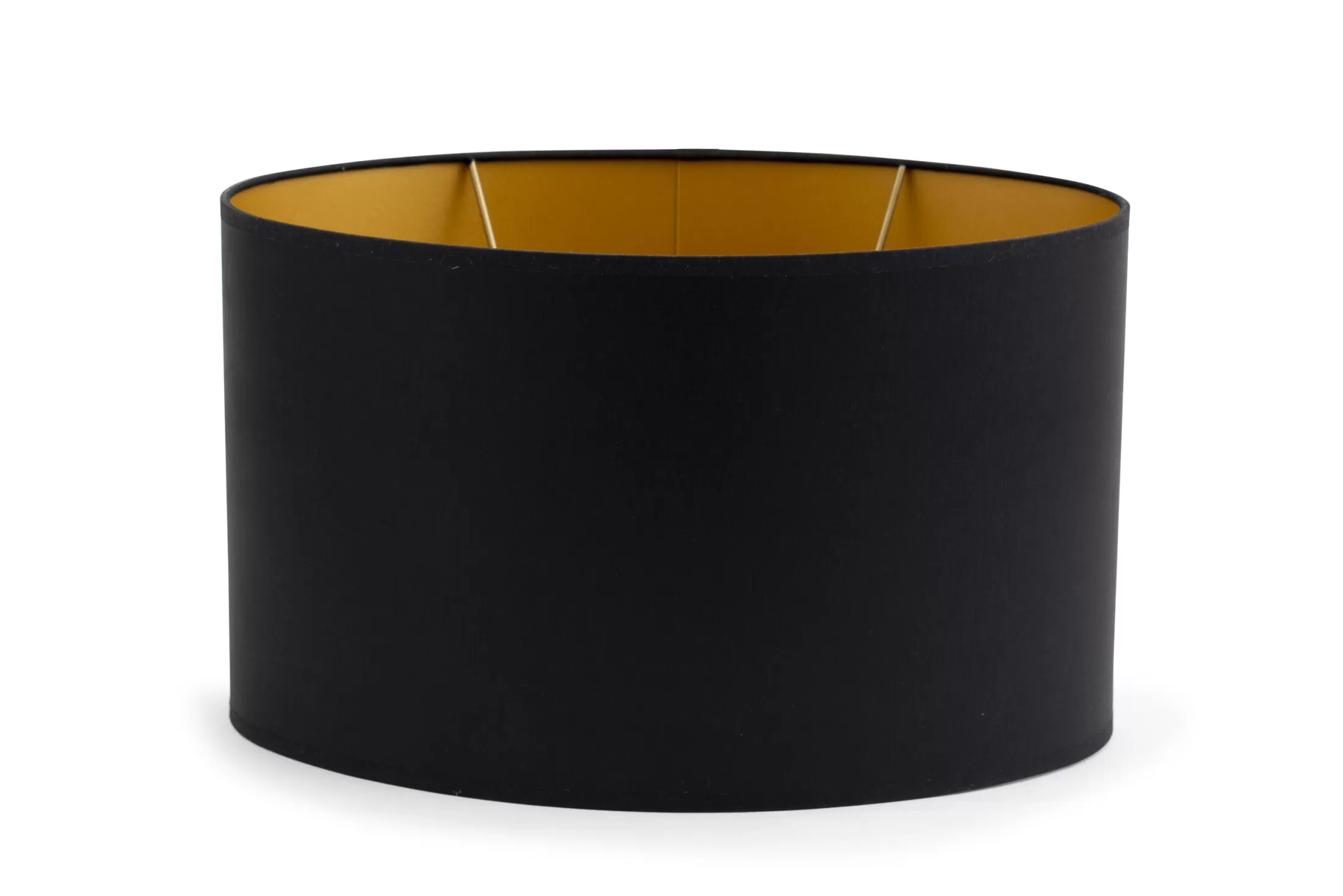 Flamant Verlichting | Ovaal, Lampenkap, Zwart En Goud, Ovaal, 35 Cm