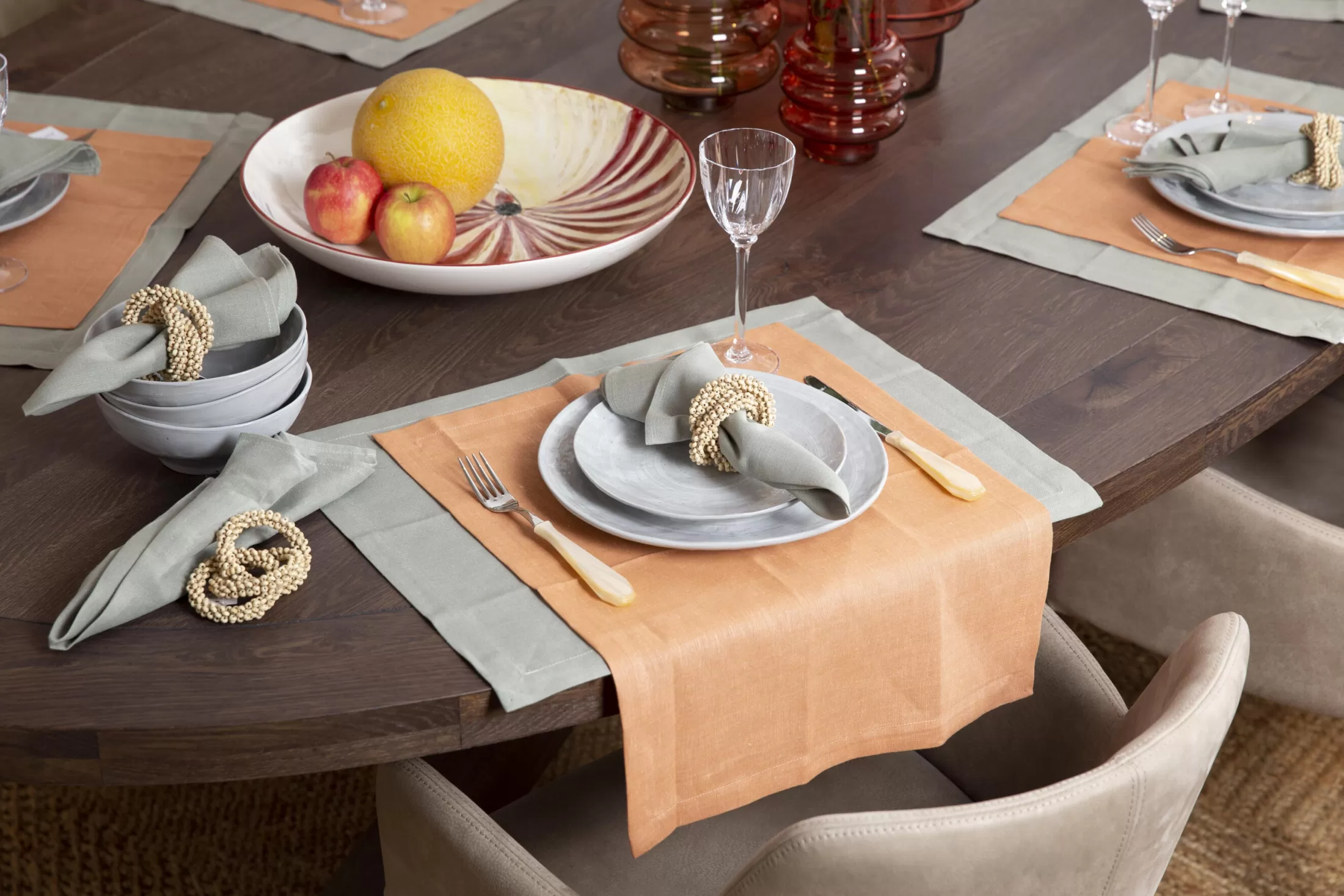 Flamant Eetkamer- En Keukentextiel | Phills, Placemat, Ijsberggroen, Set Van 6