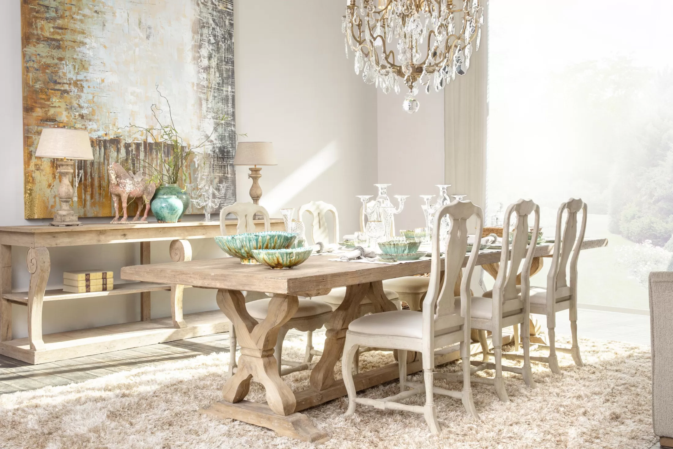 Flamant Eettafels | Reggie, Eettafel, Rechthoekig, Hout, Naturel