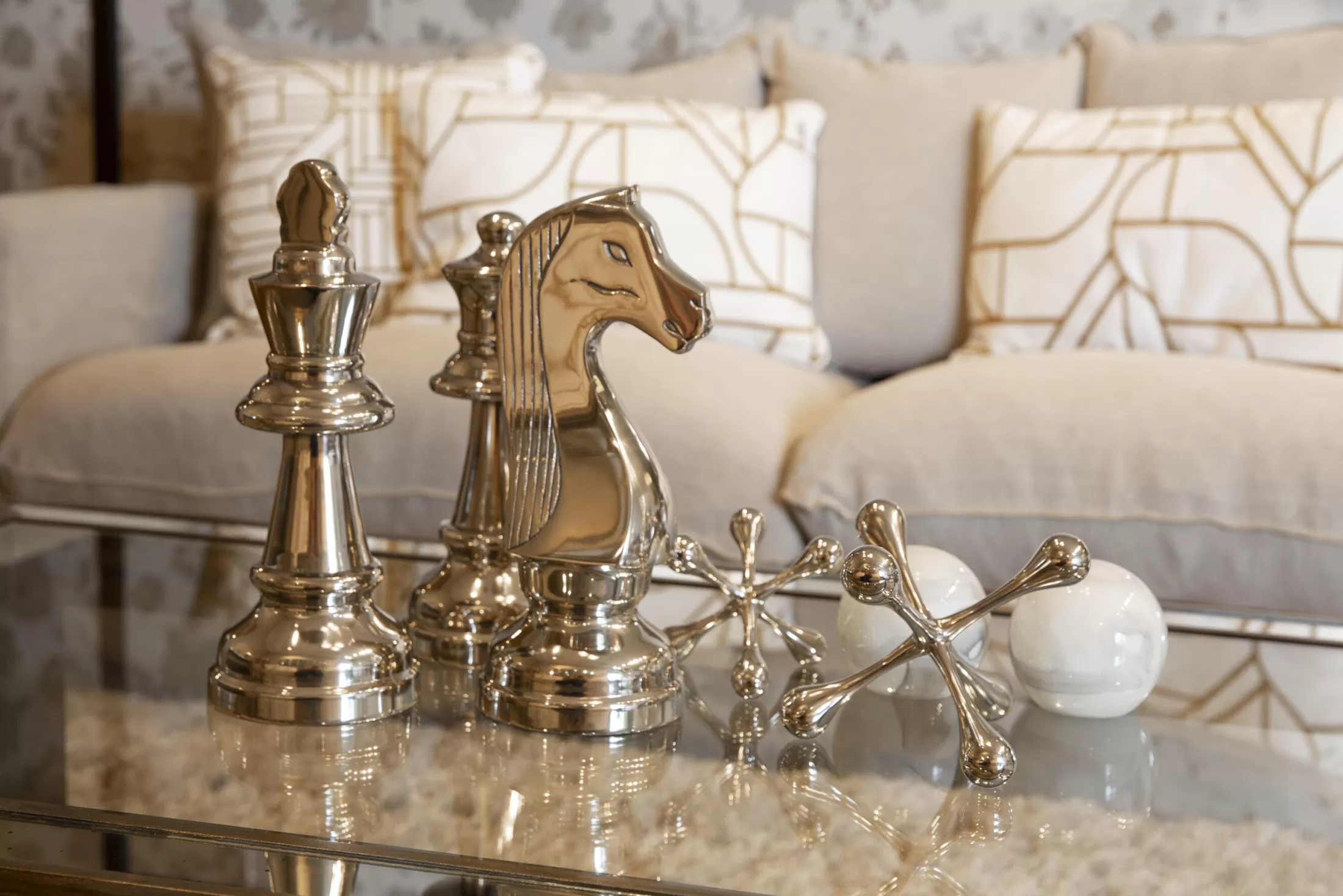 Flamant Decoratie | Robbins, Schaakstuk, Koning, Nikkel