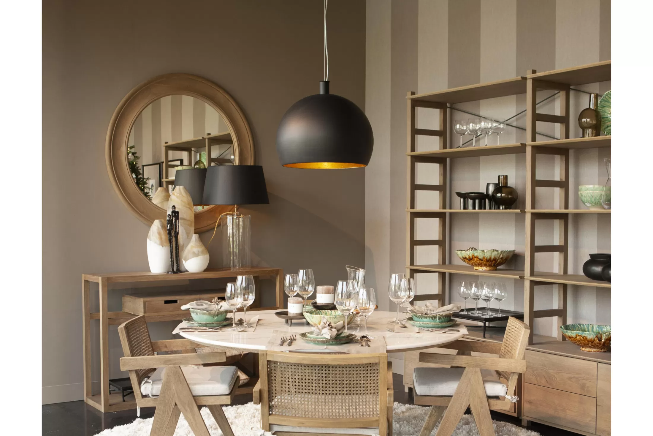 Flamant Verlichting | Roberts, Hanglamp, Zwart/Goud