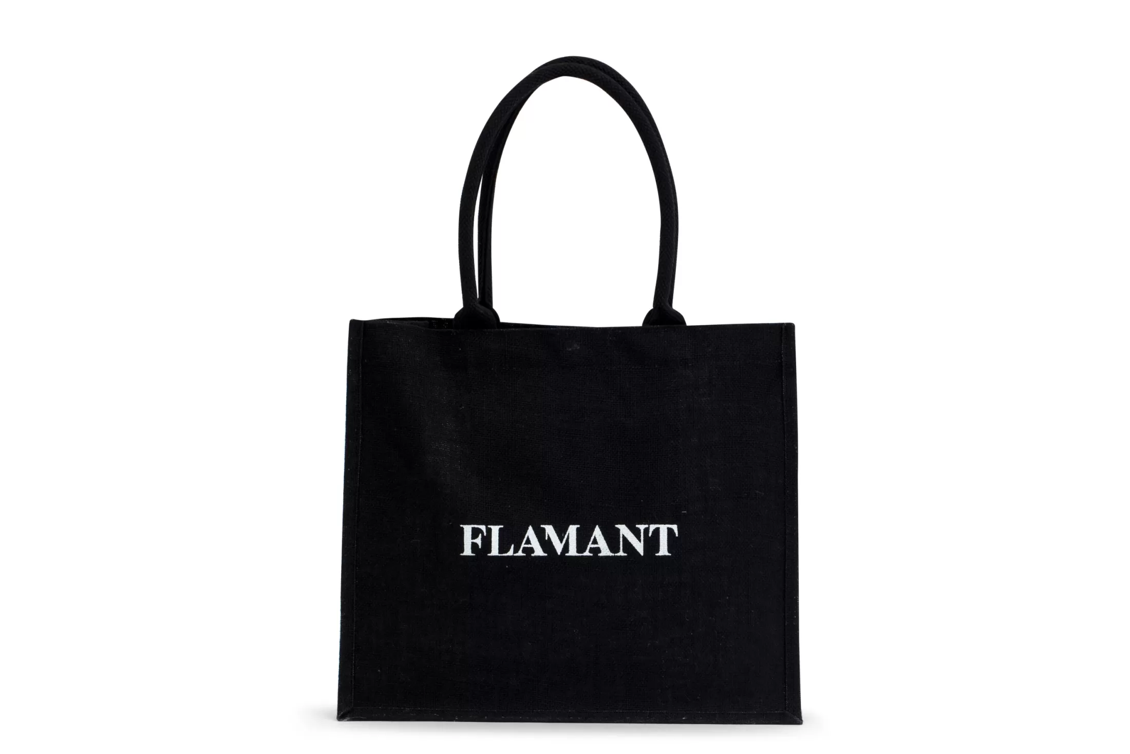 Flamant Decoratie | Shopper , Boodschappentas, Jute, Zwart