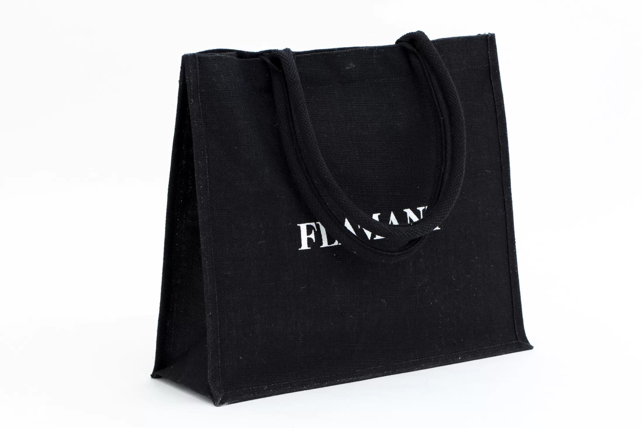 Flamant Decoratie | Shopper , Boodschappentas, Jute, Zwart