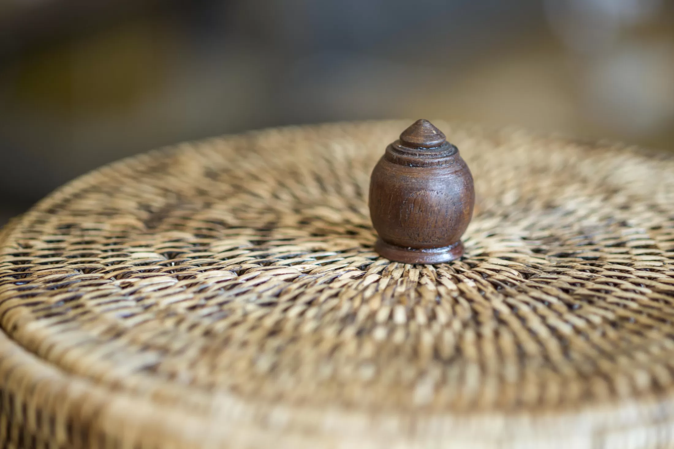 Flamant Decoratie | Togo, Afvalbak, Met Deksel, Riet
