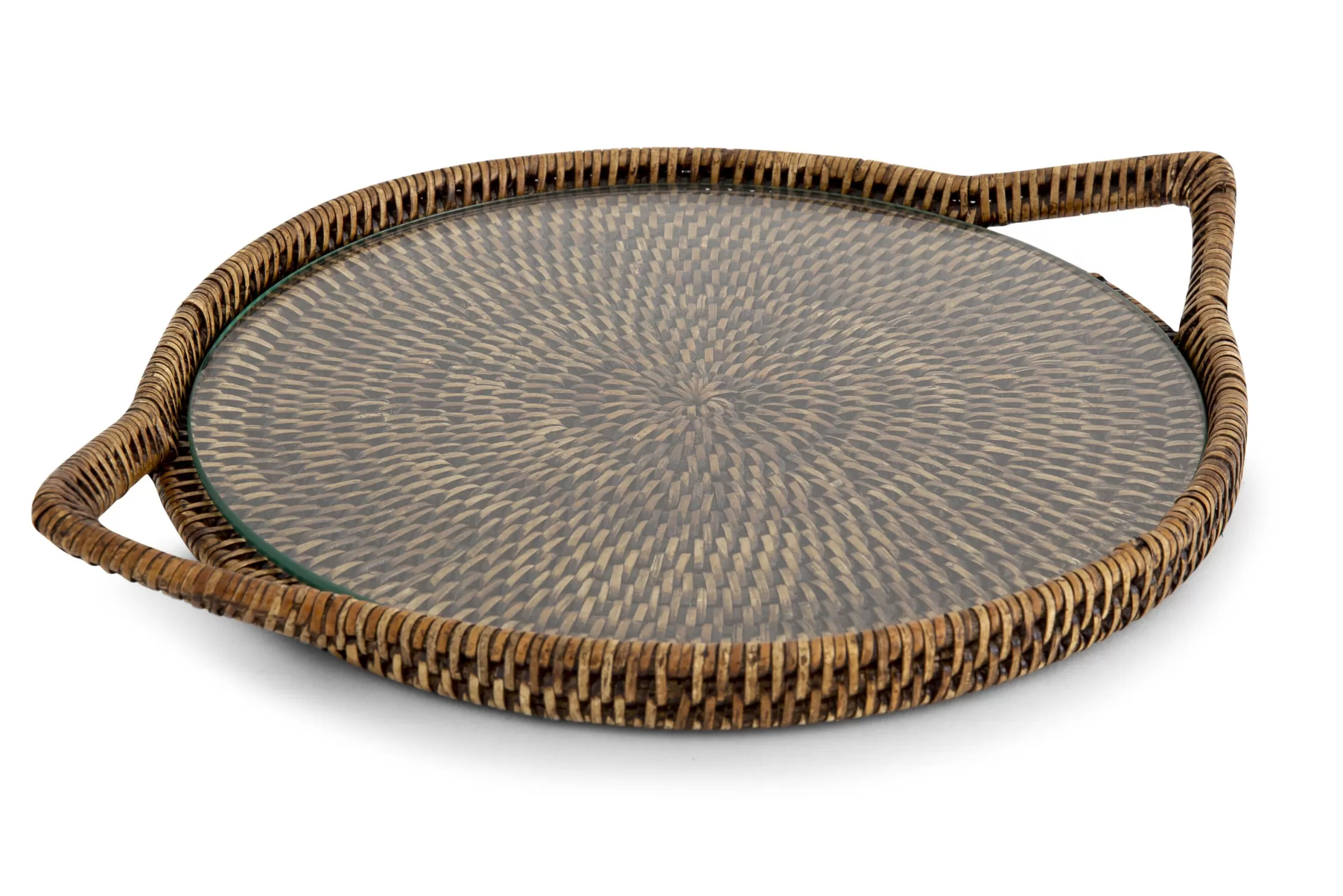 Flamant Accessoires | Togo, Dienblad, Rond, Met Glas, Riet