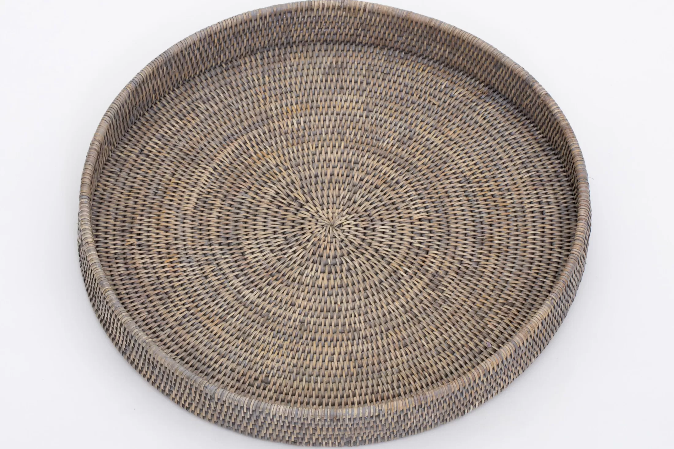 Flamant Accessoires | Togo, Dienblad, Rond, Riet, Grijs, 48Cm