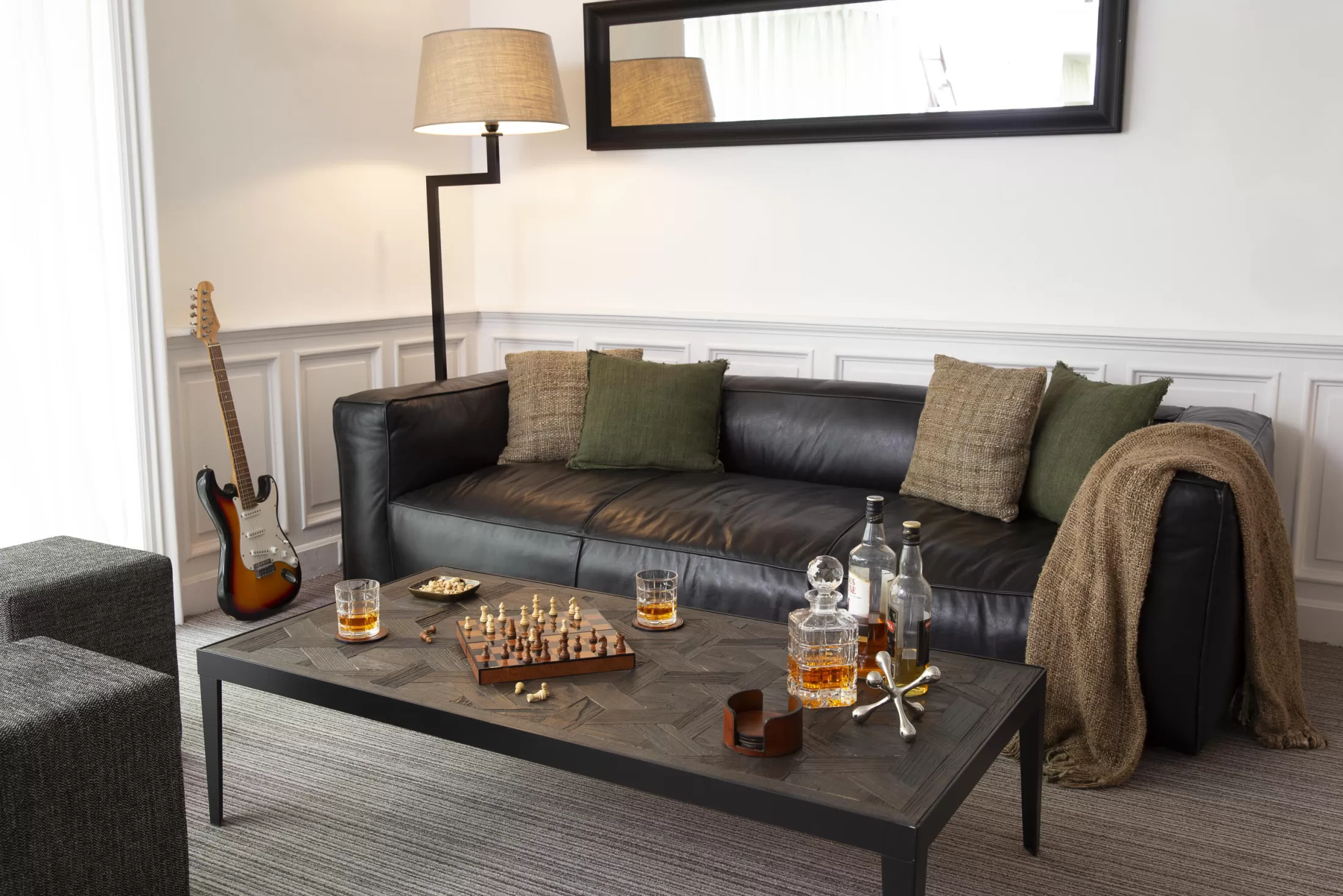 Flamant Decoratie | Webbs, Spiegel, Zwart